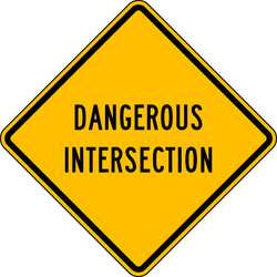 LYLE LW42-1-30HA D9622 TRAFFIC SIGN 30 X 30IN BK/YEL TEXT