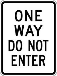 LYLE TR-011-18DA D9713 TRAFFIC SIGN 24 X 18IN BK/WHT DMD 
