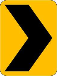 LYLE W1-8-18HA D9614 TRAFFIC SIGN 24 X 18IN BK/YEL SYM 