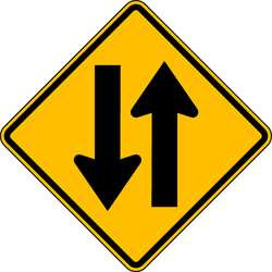 LYLE W6-3-24DA TRAFFIC SIGN 24 X 24IN BK/YEL DMD GR AL