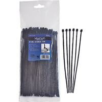 MINTCRAFT  PRODUCTS CV200SW-1003L 8IN CABLE TIE 40LB BLACK 100PC