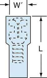 3M MNU14-187DFIK FEMALE DISCONNECT,BLUE,16-14AWG,PK1000