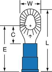 3M MV14-610RK RING TERM,VINYL,#6,#8,#10,1.01IN,PK1000