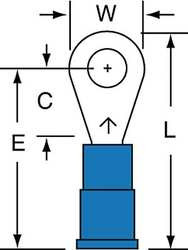 3M MVU14-8R/LK RING TERM,VINYL,#8,0.930 IN.,PK1000