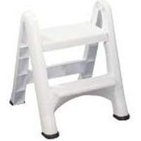 RUBBERMAID COMMERCIAL PRODUCTS FG420903WHITE STOOL STP WHITE FOLD DWN 2-STP