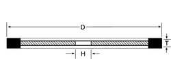 NORTON 69014192152 4" DIAM X 1-1/4" HOLE X 1/32" THICK, 100