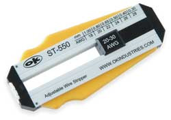 OK INDUSTRIES ST-550 ADJUSTABLE WIRE STRIPPER 18-28 AWG
