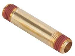 PARKER VS215PNL-4-15 LONG PIPE NIPPLE 1/4 IN 1-1/2 IN L BRASS