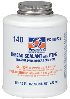 PERMATEX 80633 THREAD SEALANT WITH PTFE 16 OZ. WHITE
