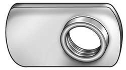 GRAINGER GLOBAL SOURCING 1LAF6 WELD NUT,#8-32,TAB BASE,STEEL,PLAIN,PK50