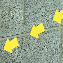 HARRIS INDUSTRIES RR6A-9MFM1 REFLECTIVE MARKING TAPE ARROW 4IN L PK50