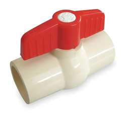 GRAINGER GLOBAL SOURCING 2GJY5 CPVC BALL VALVE INLINE SOCKET 1-1/2 IN