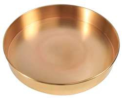 HUMBOLDT MFG CO 5DPE9 SIEVE BOTTOM PAN,BRASS,12 IN DIA,2 IN