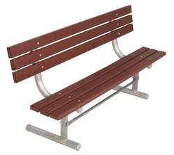 ULTRAPLAY 940P-BRN8 PARK BENCH BROWN RECYCLED PLASTIC 96W
