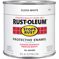 RUST-OLEUM 7792730 PAINT RUST OBS GLOSS WHT 1/2PT
