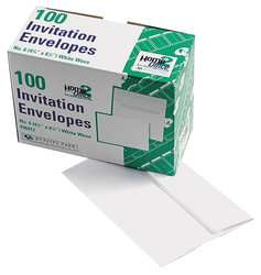 QUALITY PARK QUA36417 INVITATION ENVELOPE WHITE PAPER PK 100