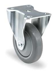 SHEPHERD CASTER PGR40120ZN-TPU22(GG) RIGID PLATE CASTER 300 LB 4 IN DIA