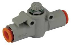 SMC AS2052F-06 SPEED CONTROL VALVE 6MM TUBE 1/4 IN