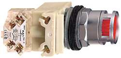 SCHNEIDER ELECTRIC 9001K3L35RH13 ILLUMINATED PUSH BUTTON,30MM,1NO/1NC,RED