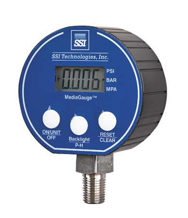 SSI MG-50-A-9V DIGITAL PRESSURE GAUGE 50 PSI MG-9V