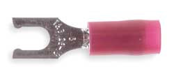 STA-KON RA18-6FL FORK TERMINAL RED 22 TO 16 AWG PK100