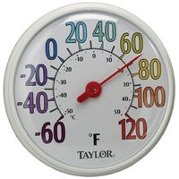 TAYLOR PRECISION PRODUCTS 6714 OUTDOOR THERMOMETER, BIG AND BOLD DIAL, 