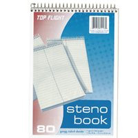 TOP FLIGHT 8973/W STENO PAD 80-CT