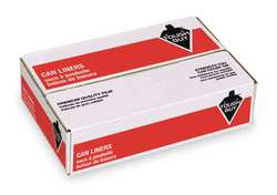 TOUGH 1DZE7 DRAWSTRING TRASH CAN LINER BLACK PK100