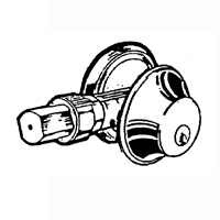 UNITED STATES HARDWARE D-083B BRASS DEADBOLT KEY TO THUMB