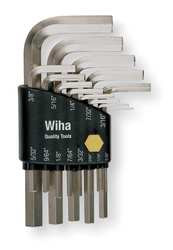 WIHA TOOLS 35194 HEX KEY SET 0.050 - 3/8 IN. L-SHAPED
