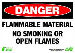 ZING ENTERPRISES, LLC 2100A ZING ECO SAFETY SIGN DANGER FLAMMABLE MA