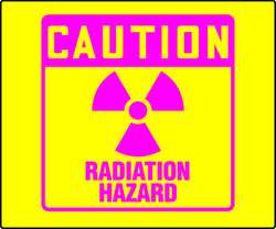 ZING ENTERPRISES, LLC 2606 ZING ECO SAFETY V SIGN RADIATION HAZARD 
