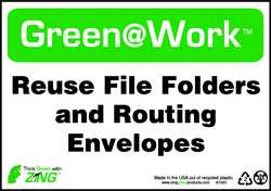ZING ENTERPRISES, LLC 1023 SIGN,REUSE FILE FOLDERS,7X10",PLASTIC