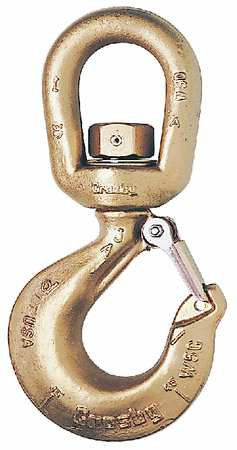 CROSBY 1048889 SWIVEL HOOK ALLOY STEEL 44 000 LB. GOLD