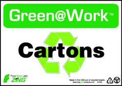 ZING ENTERPRISES, LLC 1049 ZING GREEN AT WORK SIGN CARTONS WITH REC