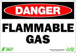ZING ENTERPRISES, LLC 1127 ZING ECO SAFETY SIGN DANGER FLAMMABLE GA