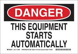BRADY SPC ABSORBENTS 118208 DANGER SIGN,7IN.H X 10IN.W,ACETATE FILM