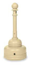 EAGLE 1206BEIGE SAFESMOKER RECEPTACLE POLY W/METAL BUCKE