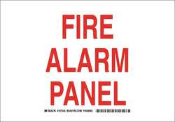 BRADY SPC ABSORBENTS 127338 FIRE ALARM SIGN,7X10",RED/WHITE