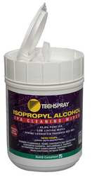 TECHSPRAY 1610-100FL CLEANING WIPES,FLIP TOP TUB,PK100