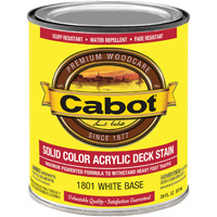 CABOT 1801 STAIN SOLID ACRY EX WHT BS QT