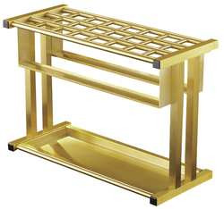 GLARO INC. 1890BE GRID STYLE SATIN BRASS UMBRELLA STAND FO