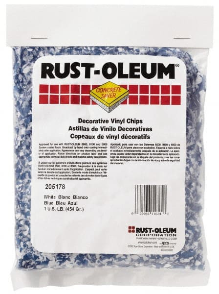 RUST-OLEUM 205178 FLOOR CHIP,BLUE/WHITE,1 LB,BAG