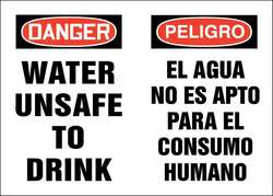 ACCUFORM SIGNS 219072-10X14A DANGER SIGN,ALUM,10X14 IN,BILINGUAL