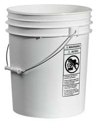 QORPAK 240125 PAIL,POLYETHYLENE,WHITE,OPEN HEAD