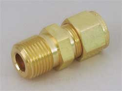 PARKER 2-4 FBZ-B 1/8" TUBE OD X 1/4 MPT BRASS COMPRESSION