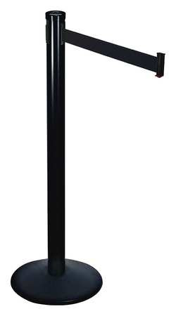 RETRACTA-BELT 301BA-BK BARRIER POST WITH BELT 10 FT L BLACK