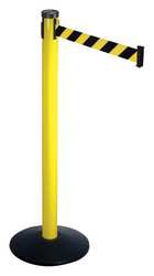 RETRACTA-BELT 301YA-BYD BARRIER POST WITH BELT 40 IN H SLOPED