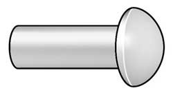 HANSON RIVET 30A0610-EA-100 RIVET ROUND 3/16 DIA 5/8 L PK 100