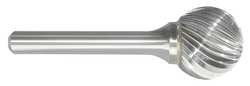 MONSTER 310-001096 CARBIDE BUR BALL SHAPE 1 IN 1/4 SHANK
